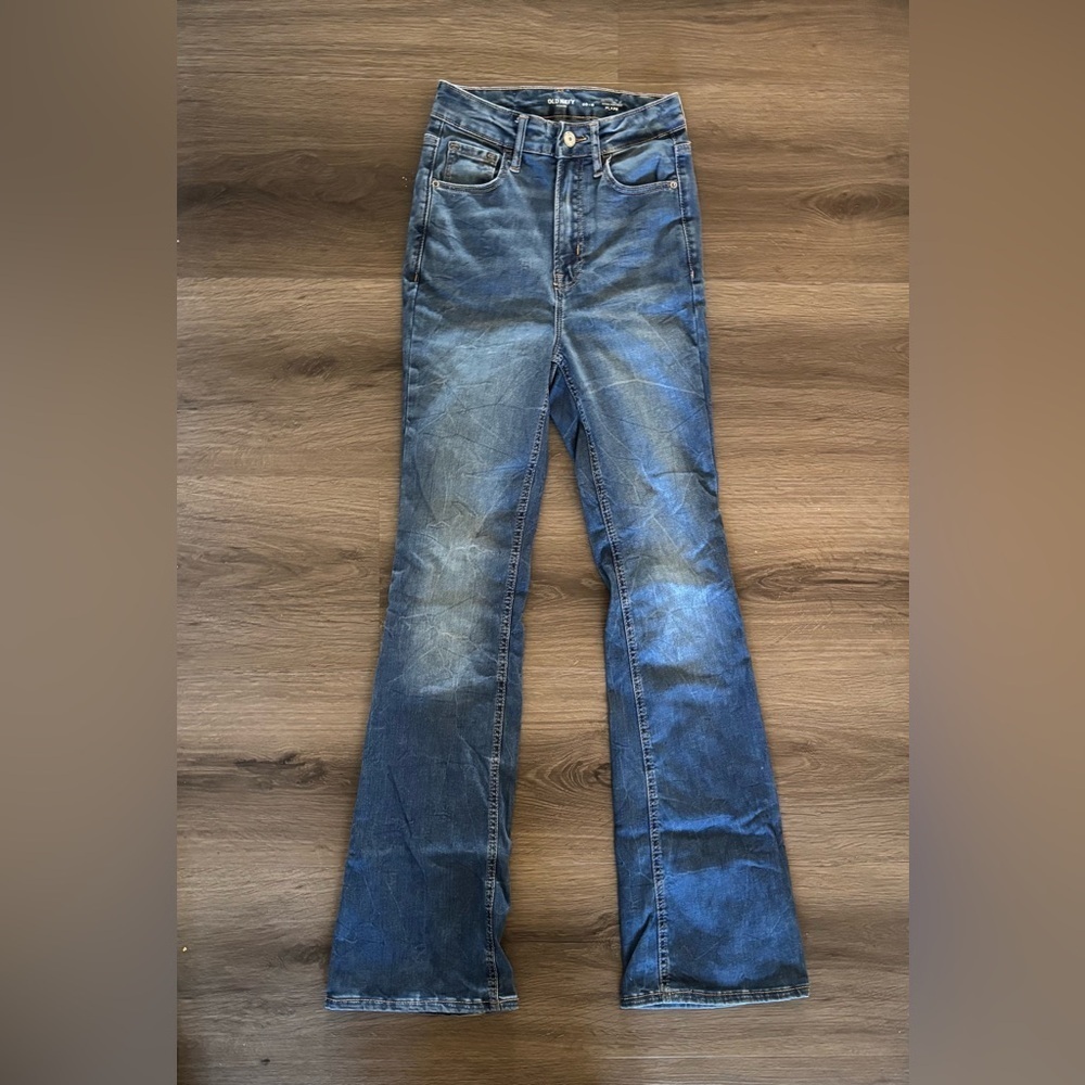 Old Navy high Rise Wide Leg Jeans in Denim Blue